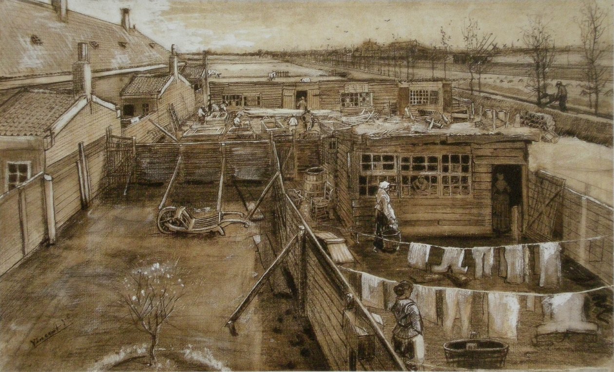 Carpenters Yard and Laundry by Vincent van Gogh