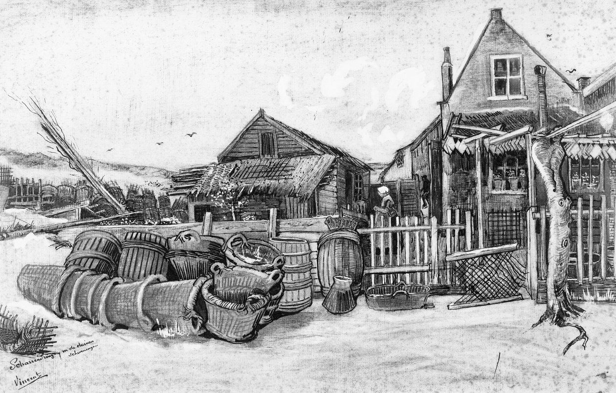 The Fish Drying Barn at Scheveningen by Vincent van Gogh