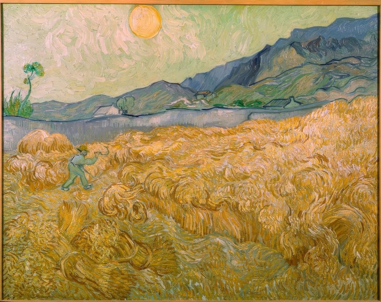 Wheatfield with Reaper at Sunrise by Vincent van Gogh