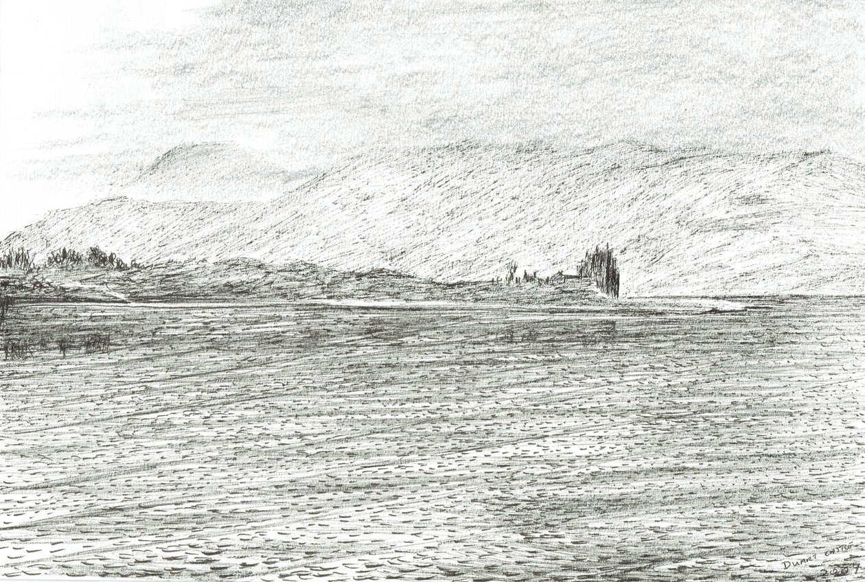 Duart castle from a ferry, 2007 by Vincent Alexander Booth