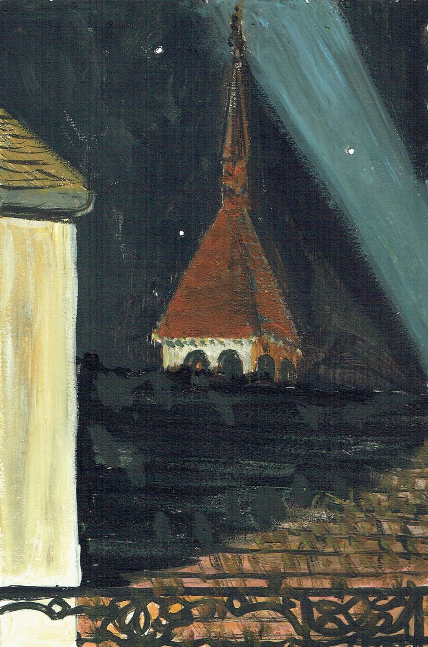 Laignes France rooftop view at night by Vincent Alexander Booth