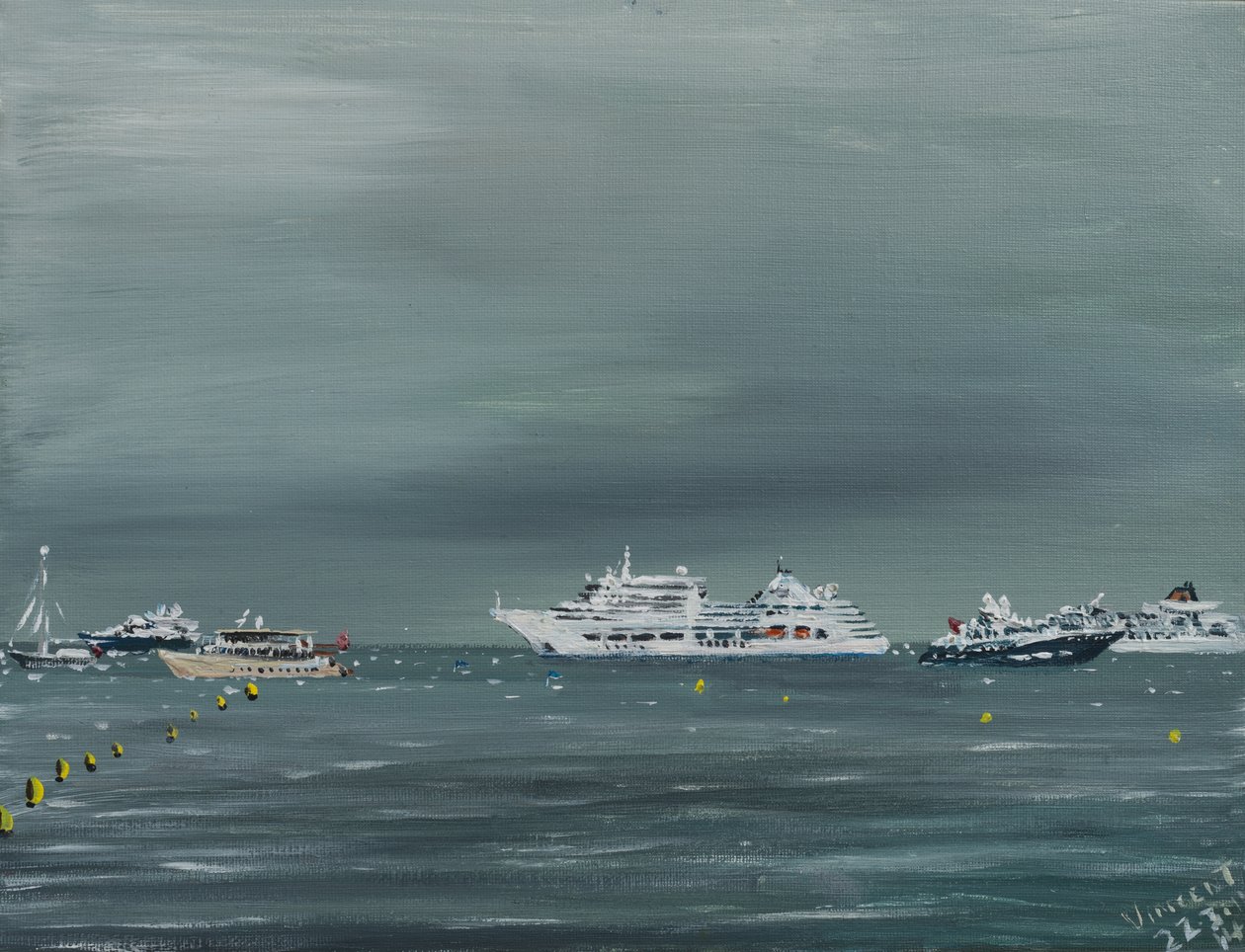 Ships and Boats at Cannes by Vincent Alexander Booth