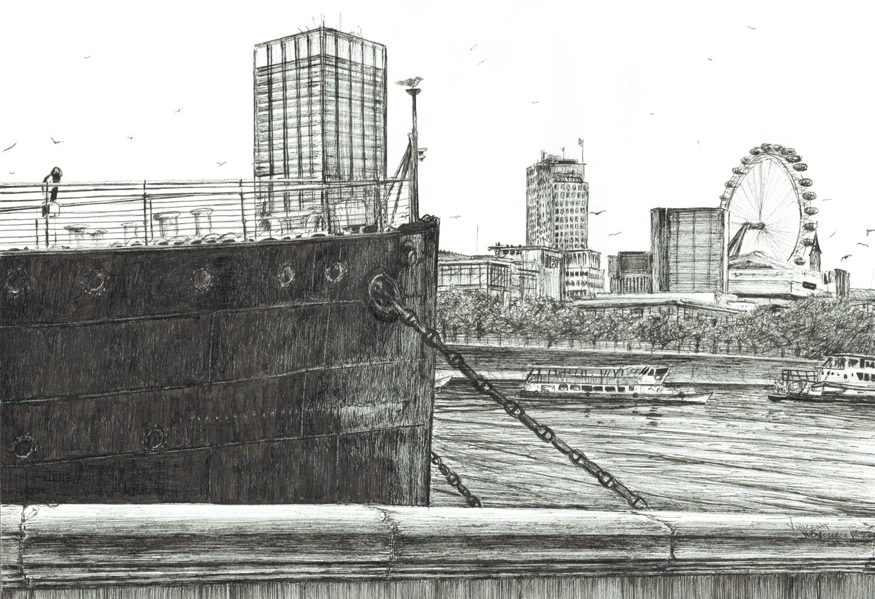 The Black Bow on the Thames by Vincent Alexander Booth
