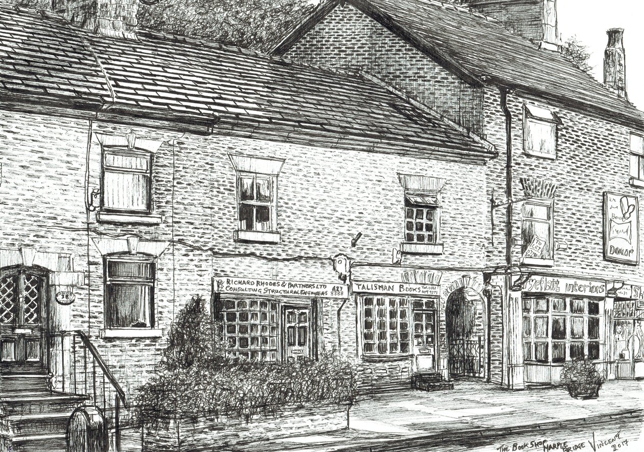 The Book Shop at Marple Bridge by Vincent Alexander Booth