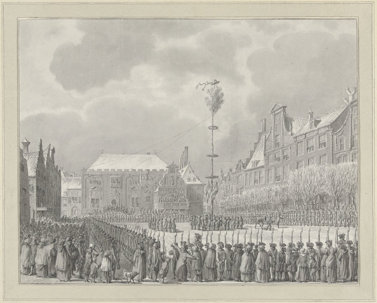 Abolition of the Stadtholdership at the Grote Markt in Haarlem, 1795 by Vincent Jansz. van der Vinne