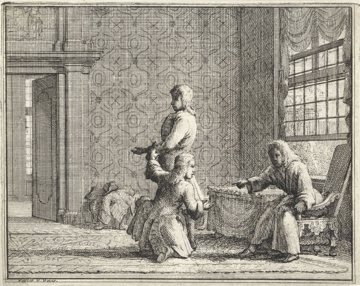 Tailor in an Interior by Vincent Laurensz. van der Vinne (II)