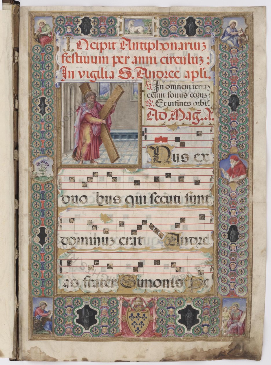 Antiphonary of the Sistine Chapel, Proper of Saints, Saint Andrew by Vincent Raymond