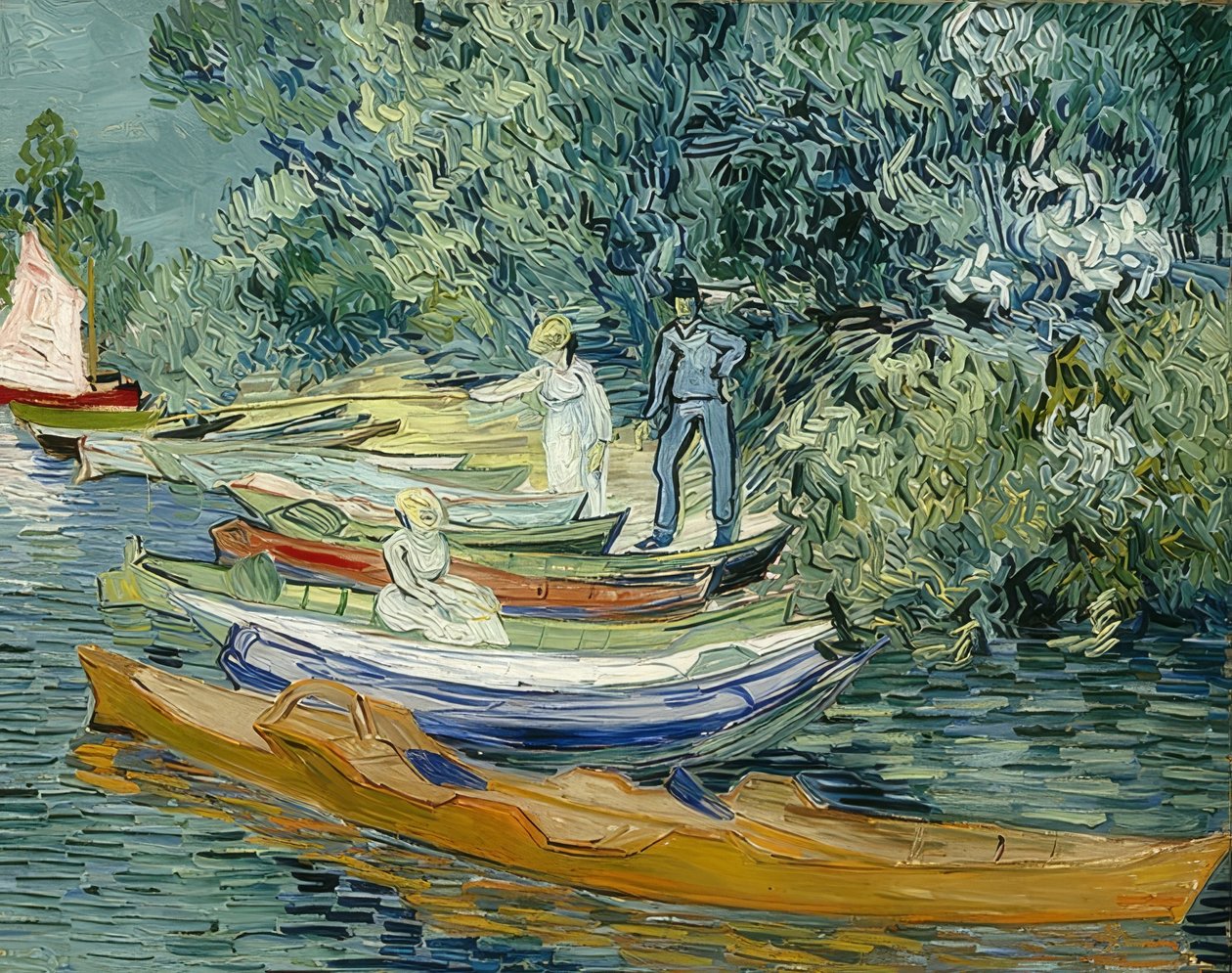 On the Banks of the Oise in Auvers by Vincent van Gogh