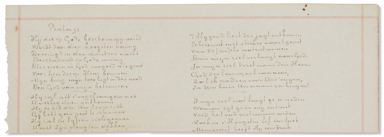 Autograph Manuscript, Transcriptions of Biblical Texts in Dutch by Vincent van Gogh
