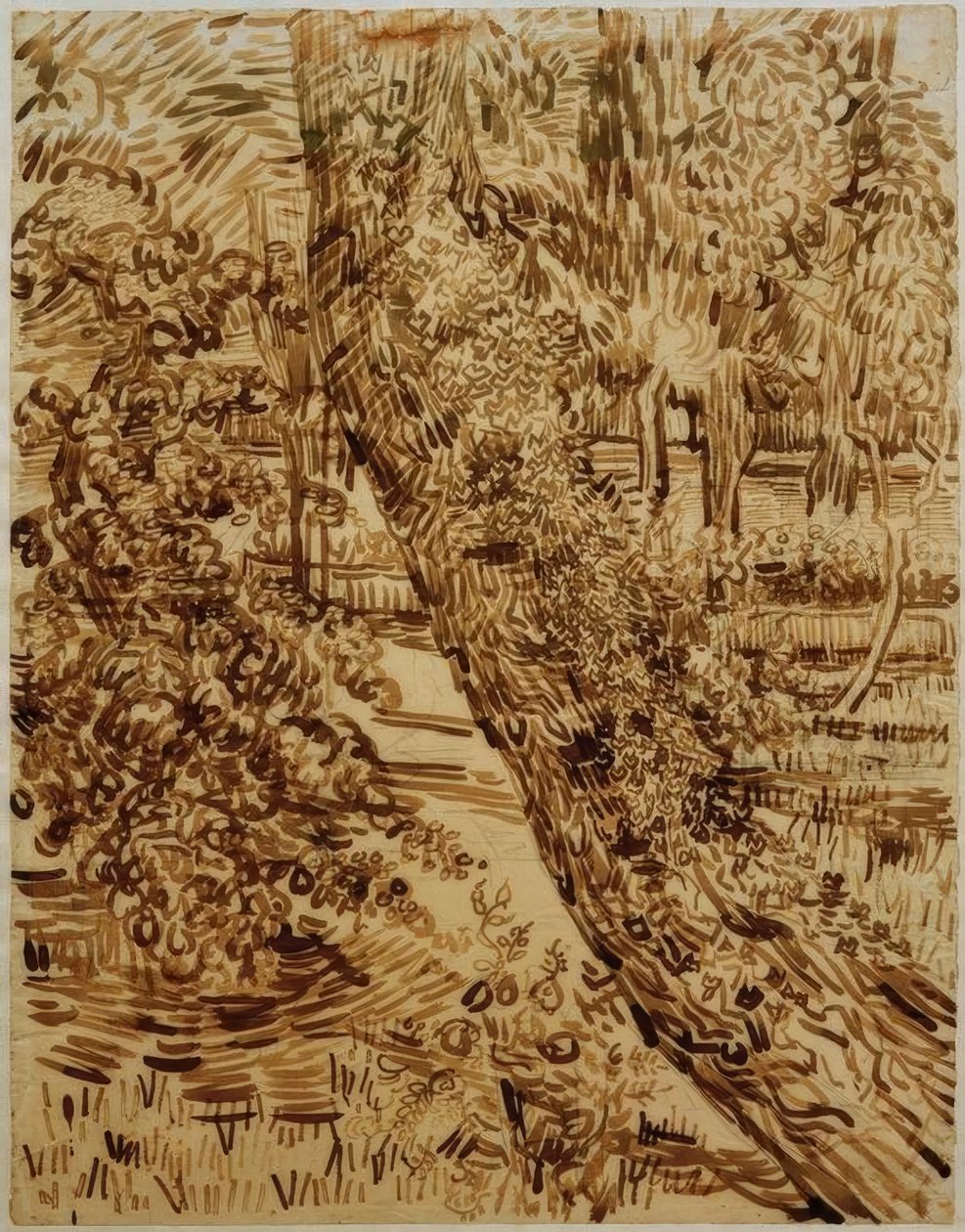 Tree with Ivy in the Garden of the Asylum by Vincent van Gogh