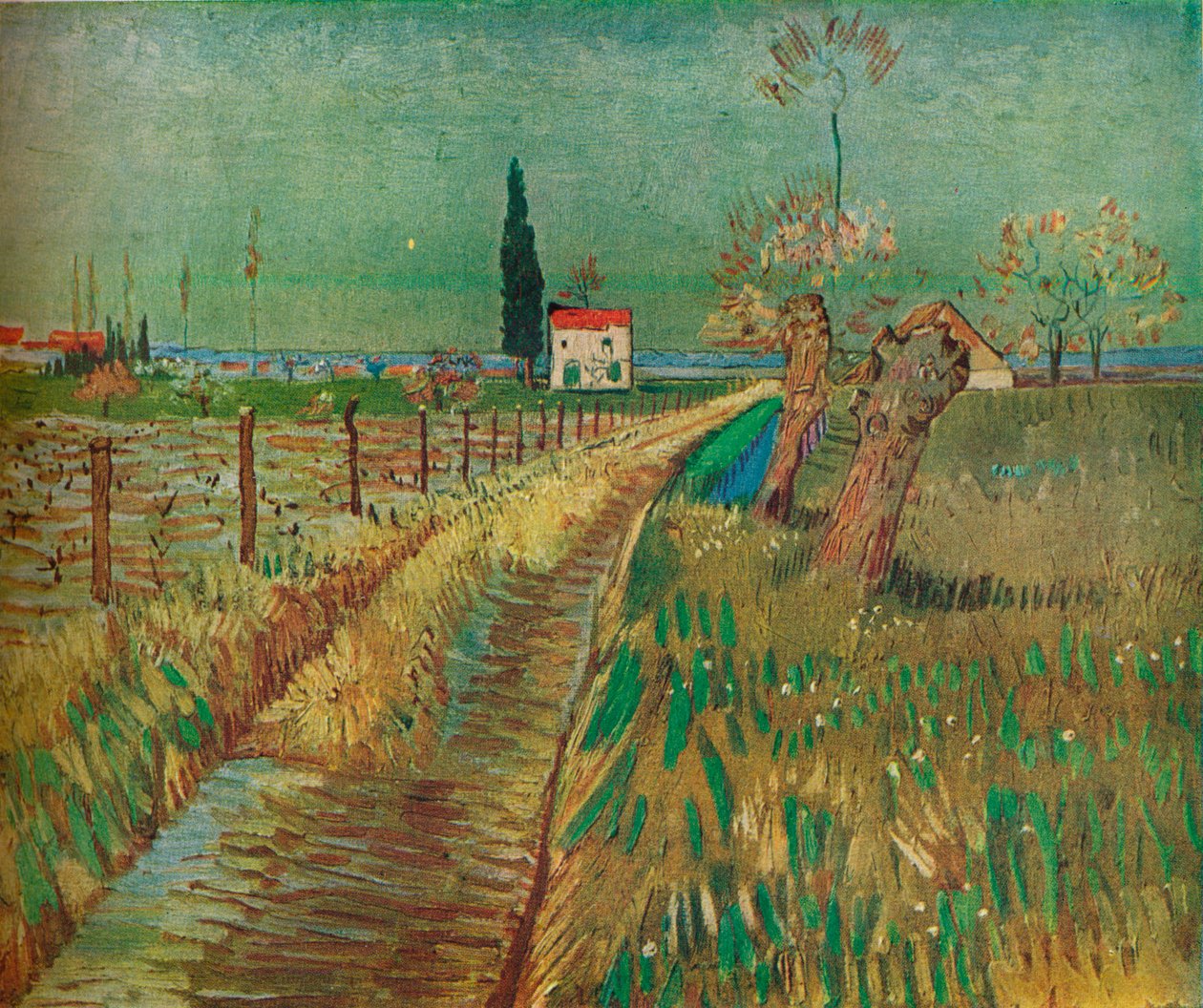 Cottage Among Fields, c1890 by Vincent van Gogh