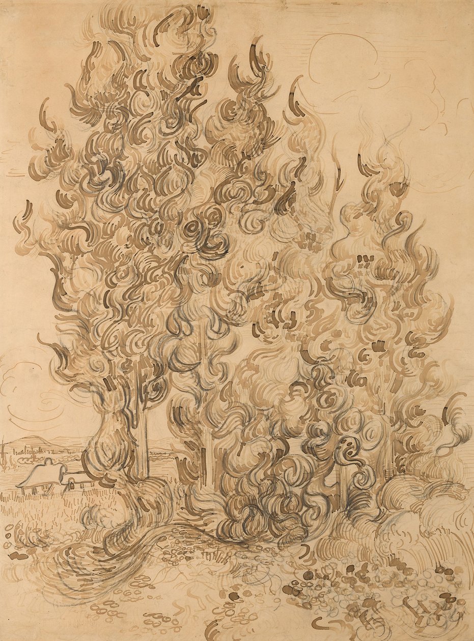 Cypresses by Vincent van Gogh