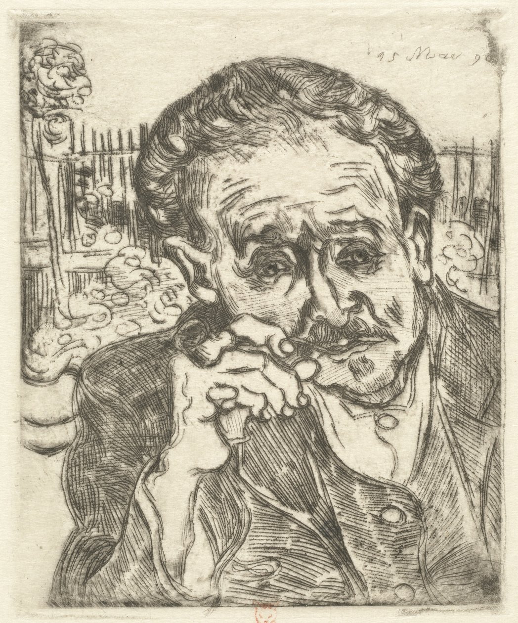 Dr. Gachet Man with a Pipe by Vincent van Gogh