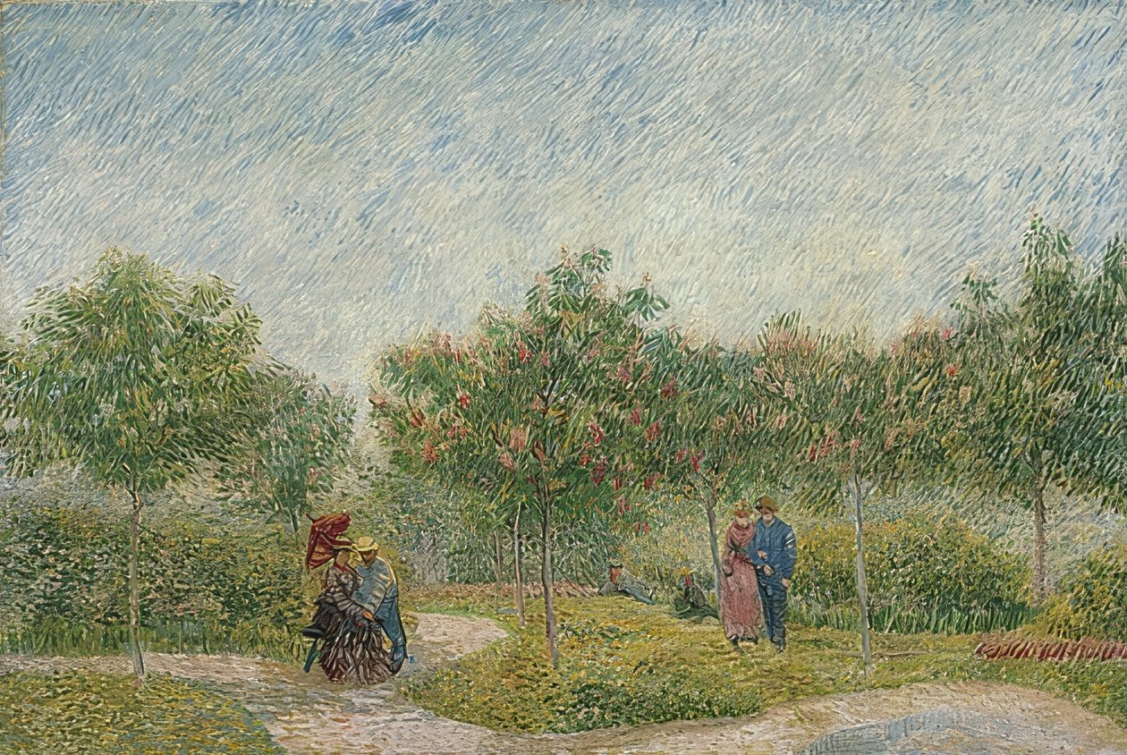 Garden with Couples: Square Saint-Pierre by Vincent van Gogh