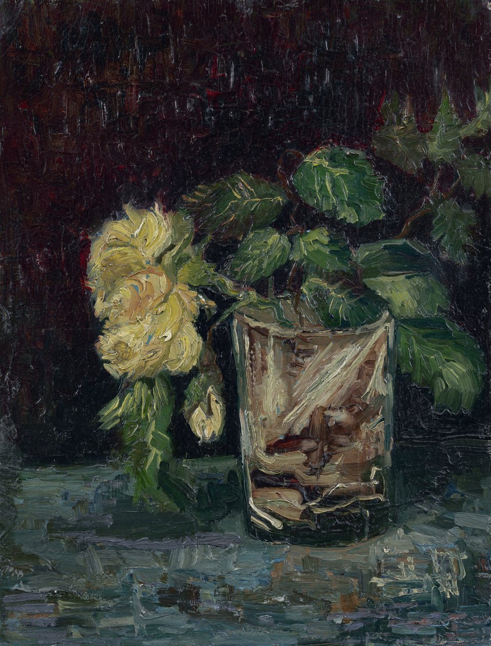 Glass with Yellow Roses by Vincent van Gogh