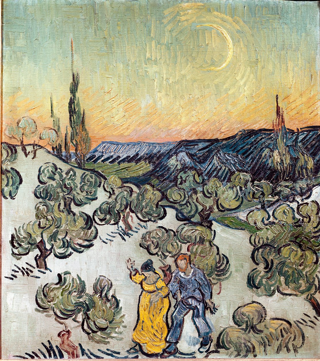 Landscape at Dusk (Saint Remy) by Vincent van Gogh