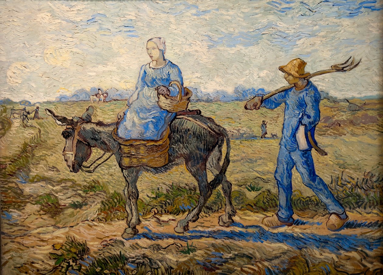 Morning. Going to Work (after Millet) by Vincent van Gogh