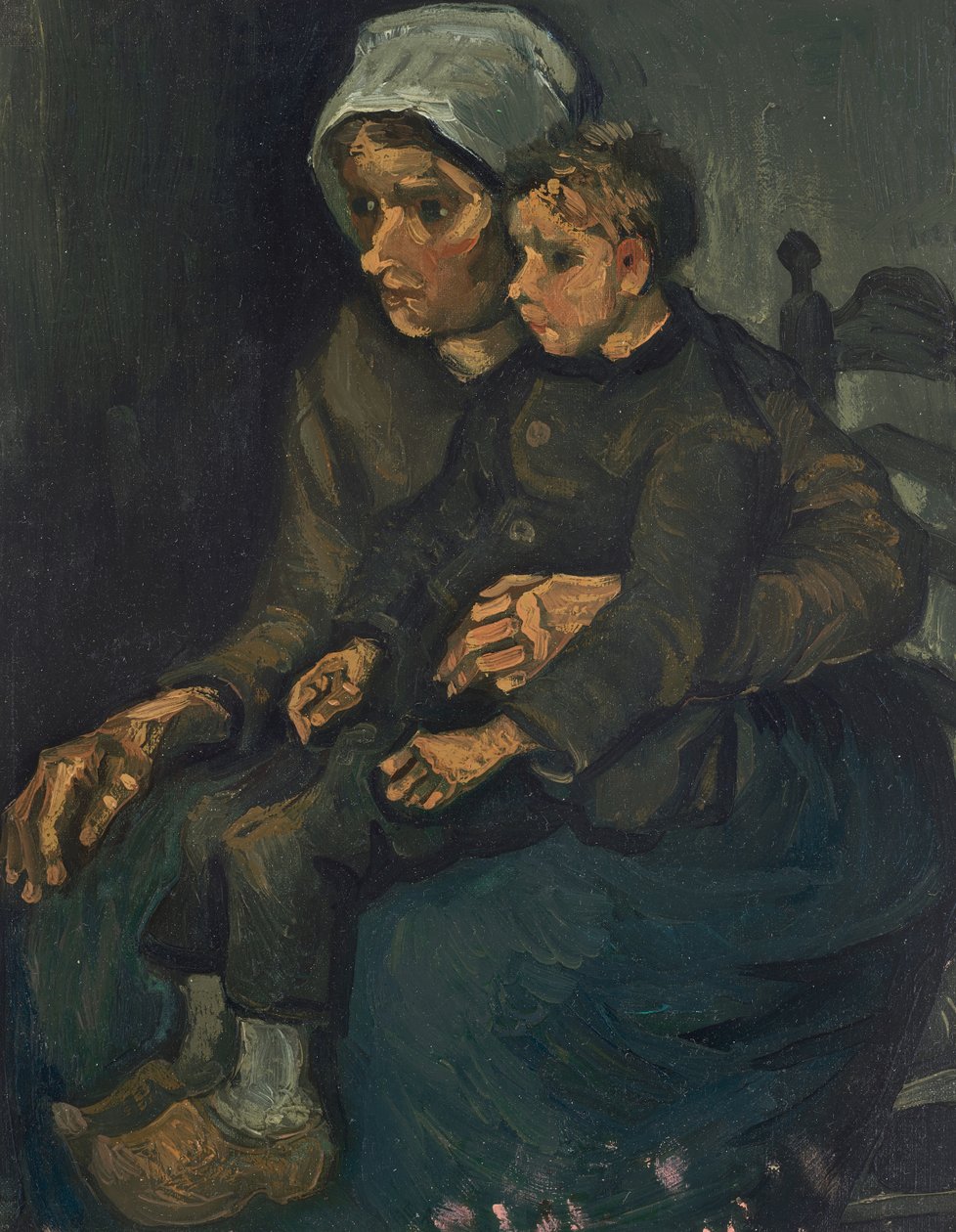 Peasant Woman with Child on her Lap by Vincent van Gogh