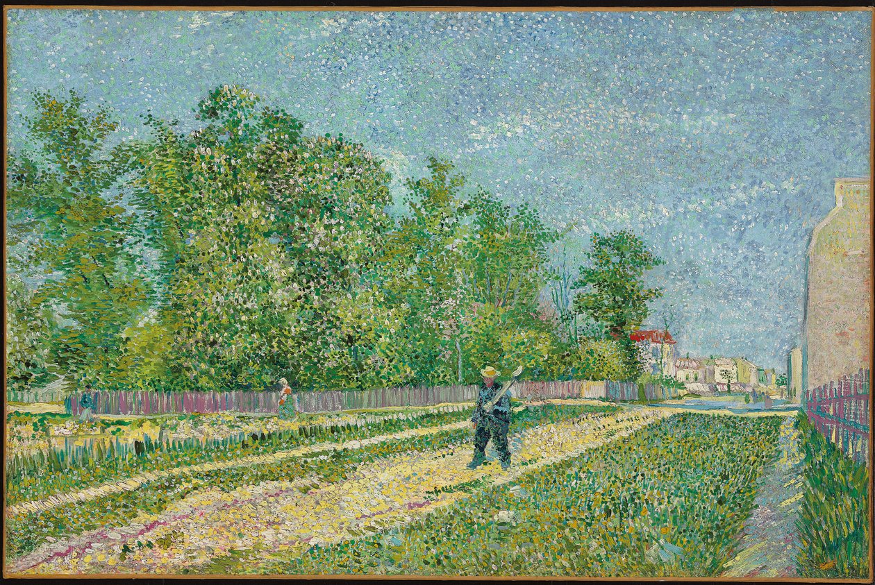Road on the Edge of Paris, Farmer Carrying a Spade on His Shoulder, 1887 by Vincent van Gogh