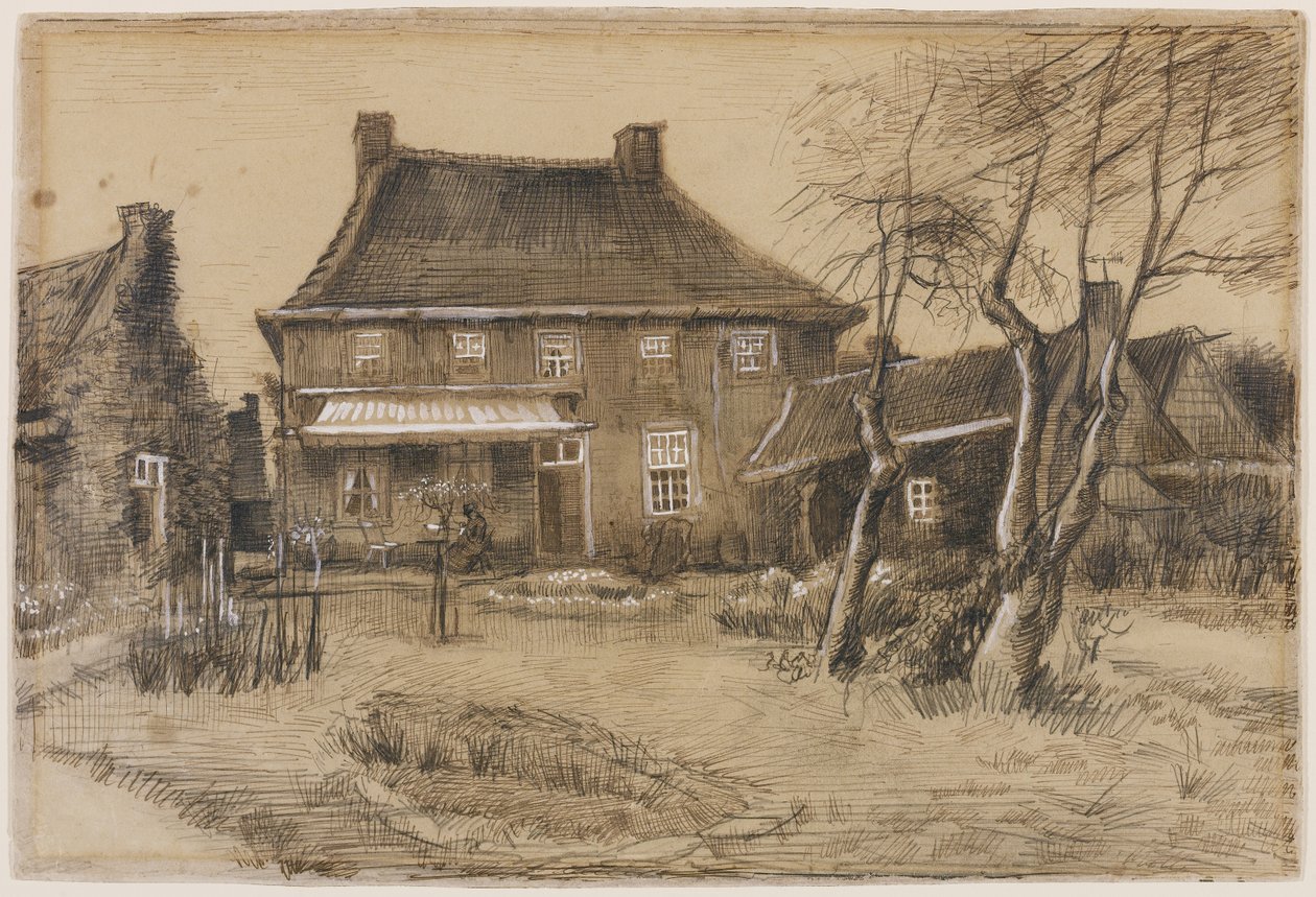 The Vicarage at Neunen: Seen from the Back, with the Artist