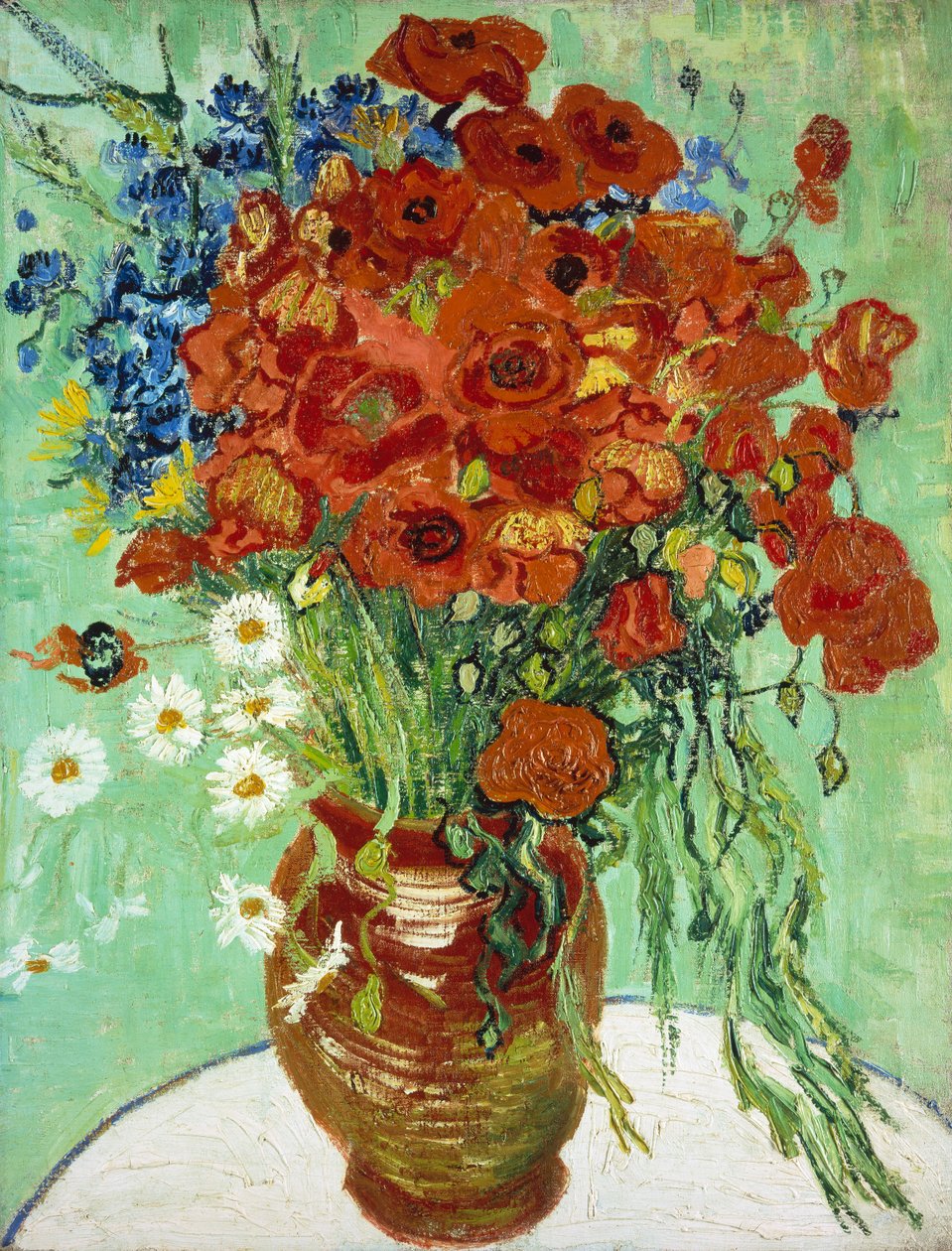 Vase with Cornflowers and Poppies by Vincent van Gogh