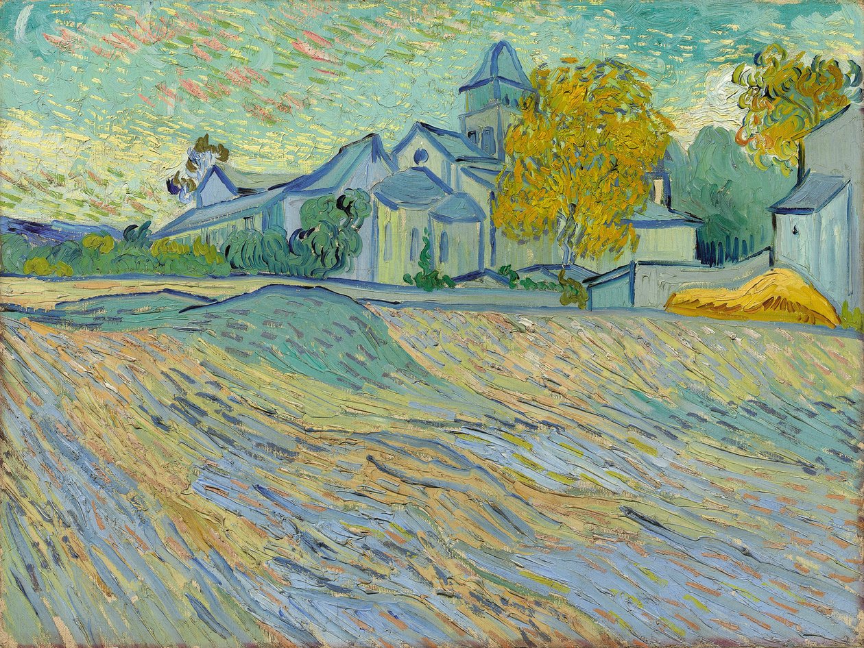 View of the Asylum and Chapel of Saint-Remy, 1889 by Vincent van Gogh