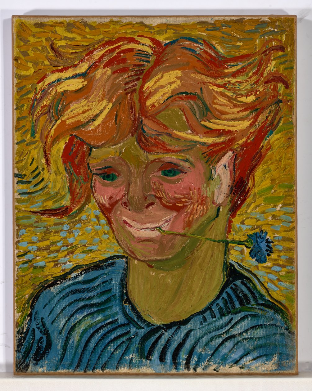 Young Man with Cornflower by Vincent van Gogh