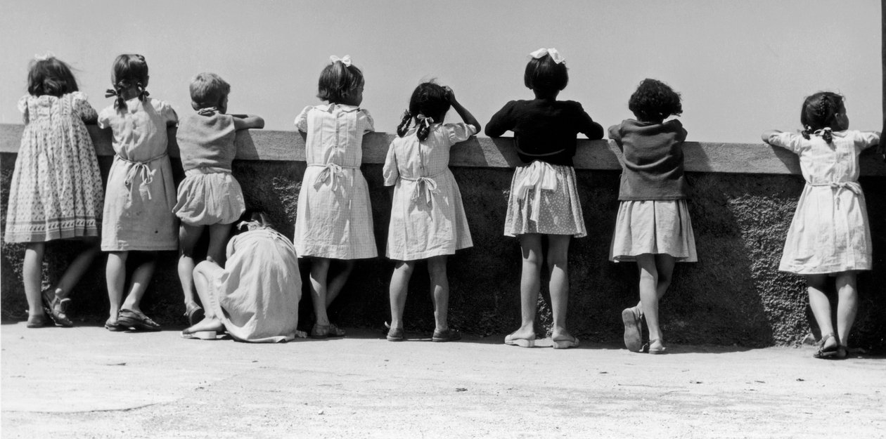 Group of Children Leaning Against a Parapet, Italy, c.1960 by Vincenzo Balocchi