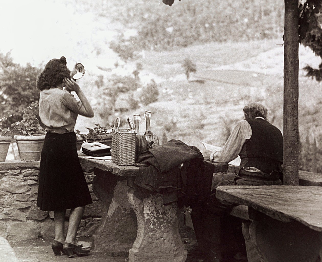 People During a Picnic, c.1955-60 by Vincenzo Balocchi