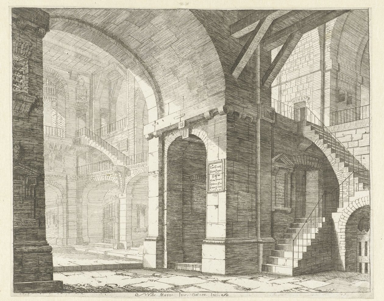 View of a High Space from a Corridor by Vincenzo Mazzi