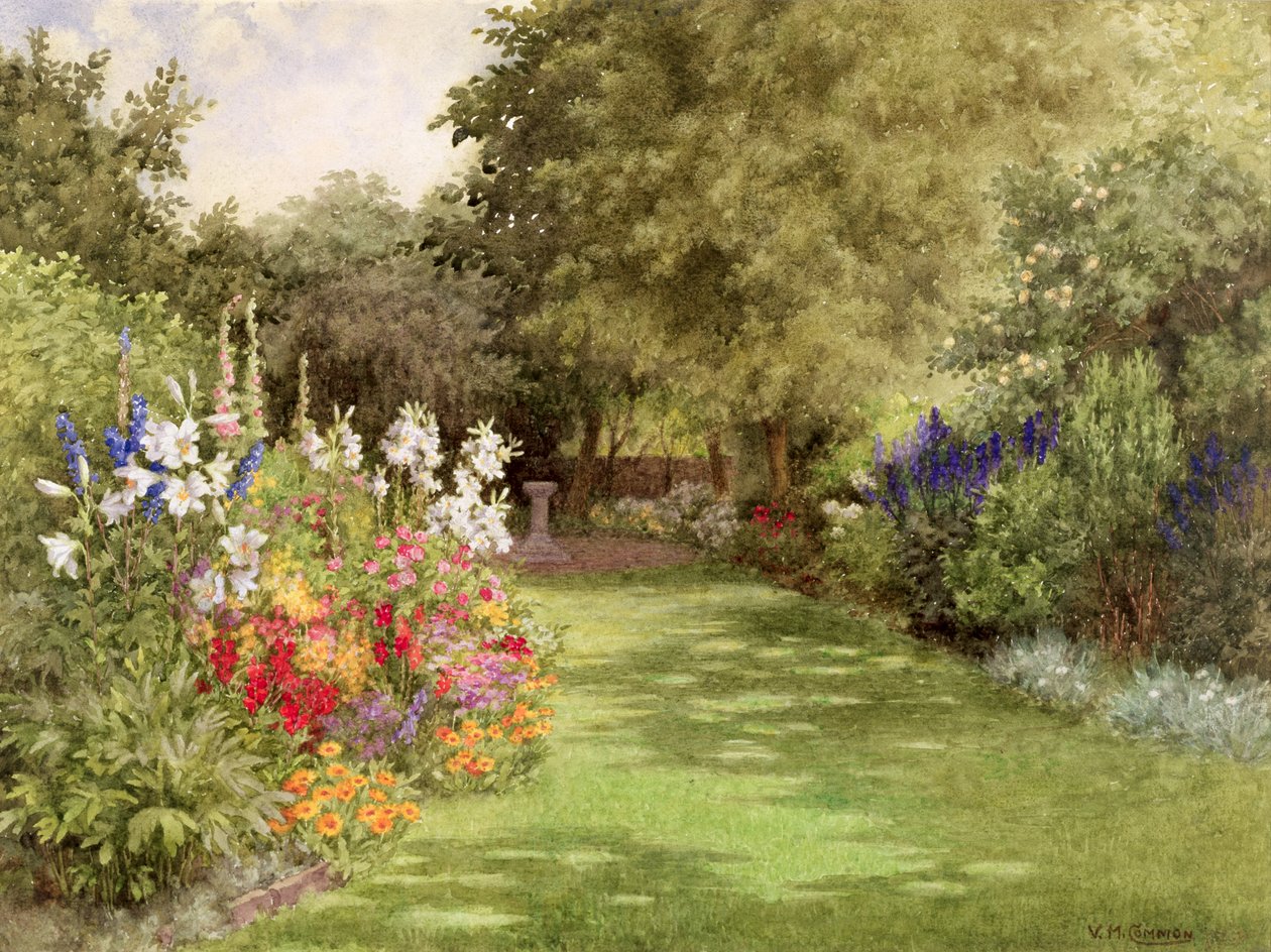 A Garden in July by Violet Common: Premium art reproduction