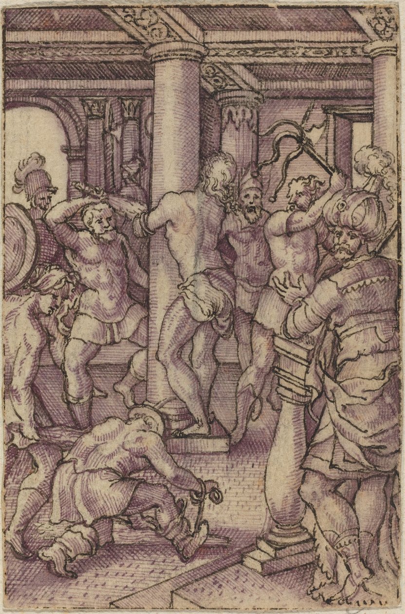 Christ at the Column by Virgil Solis