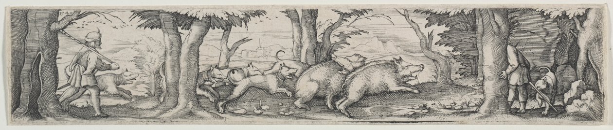 Boar Hunt by Virgilius Solis