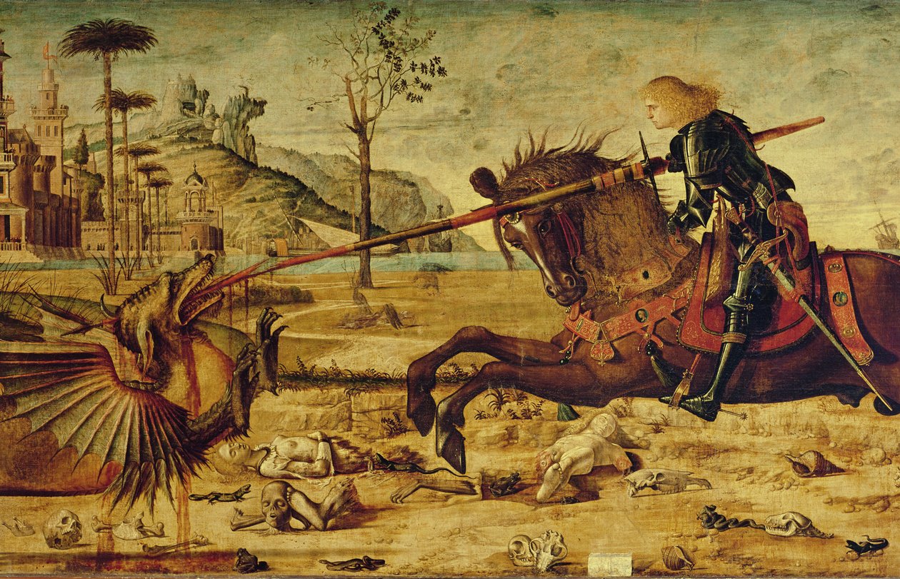 St. George Killing the Dragon (detail) by Vittore Carpaccio