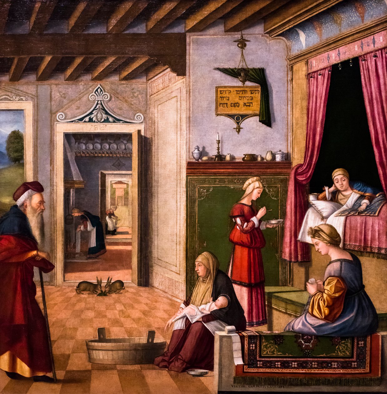 The Birth of the Virgin by Vittore Carpaccio