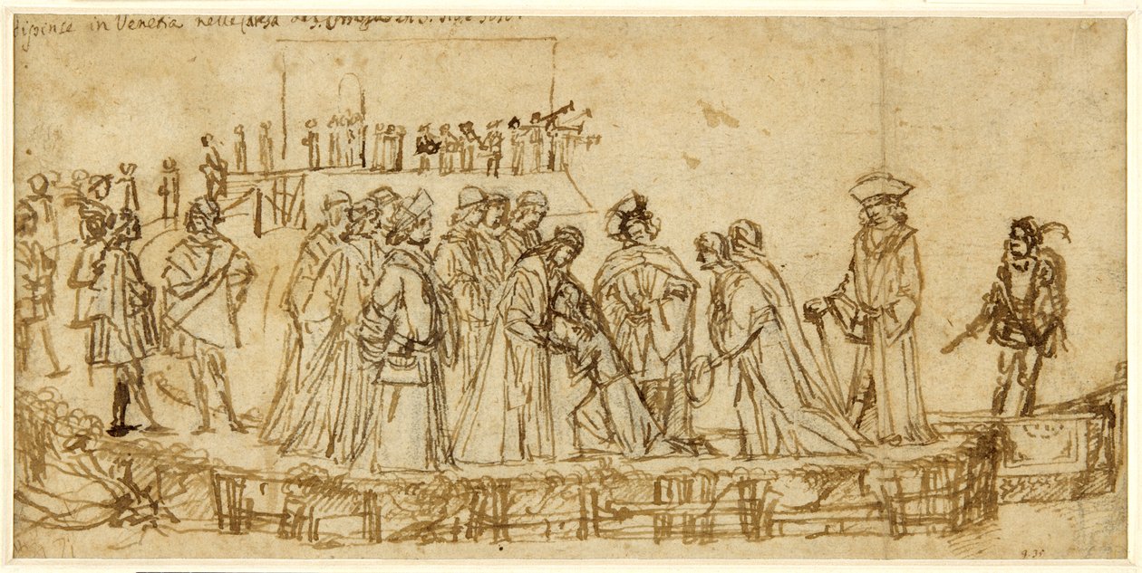 The English Prince Conan taking leave of his father by Vittore Carpaccio