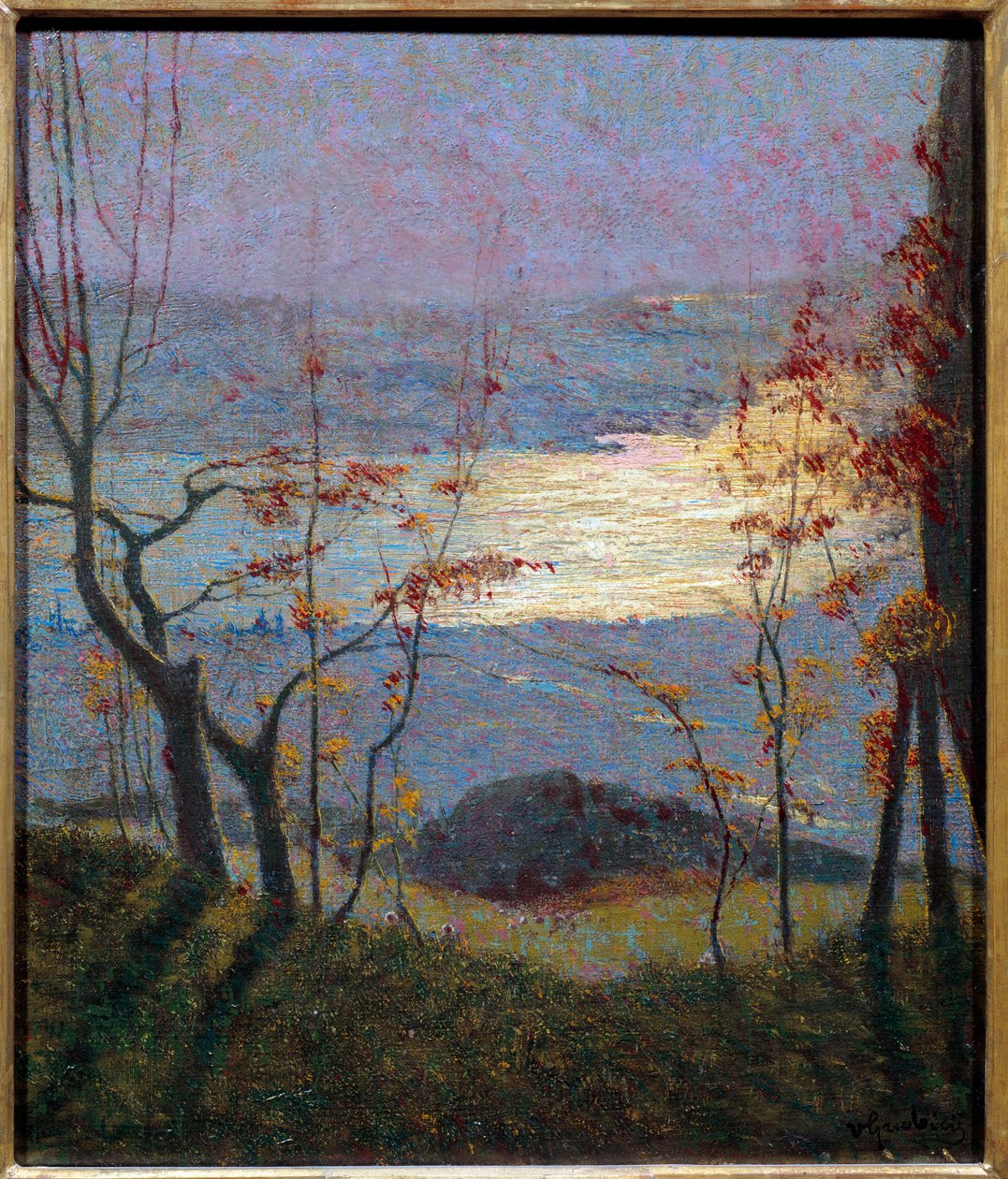 Morning. Autumn Landscape with Trees by Vittore Grubicy de Dragon