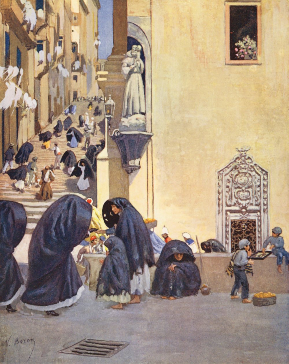 Malta: A corner of the Church of San Francesco in Valletta by Vittorio Boron