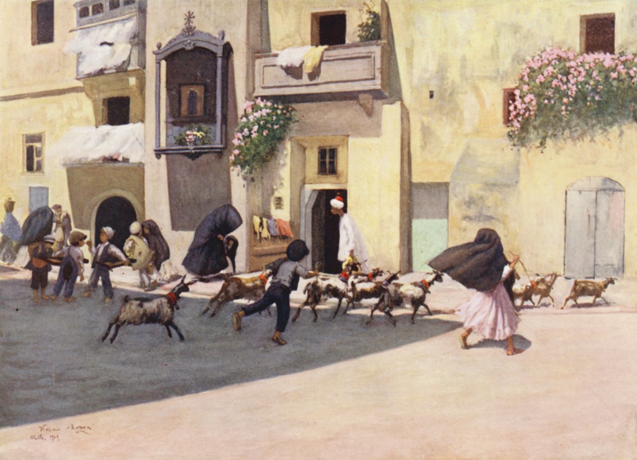 Malta: A typical corner in a popular quarter of Valletta by Vittorio Boron