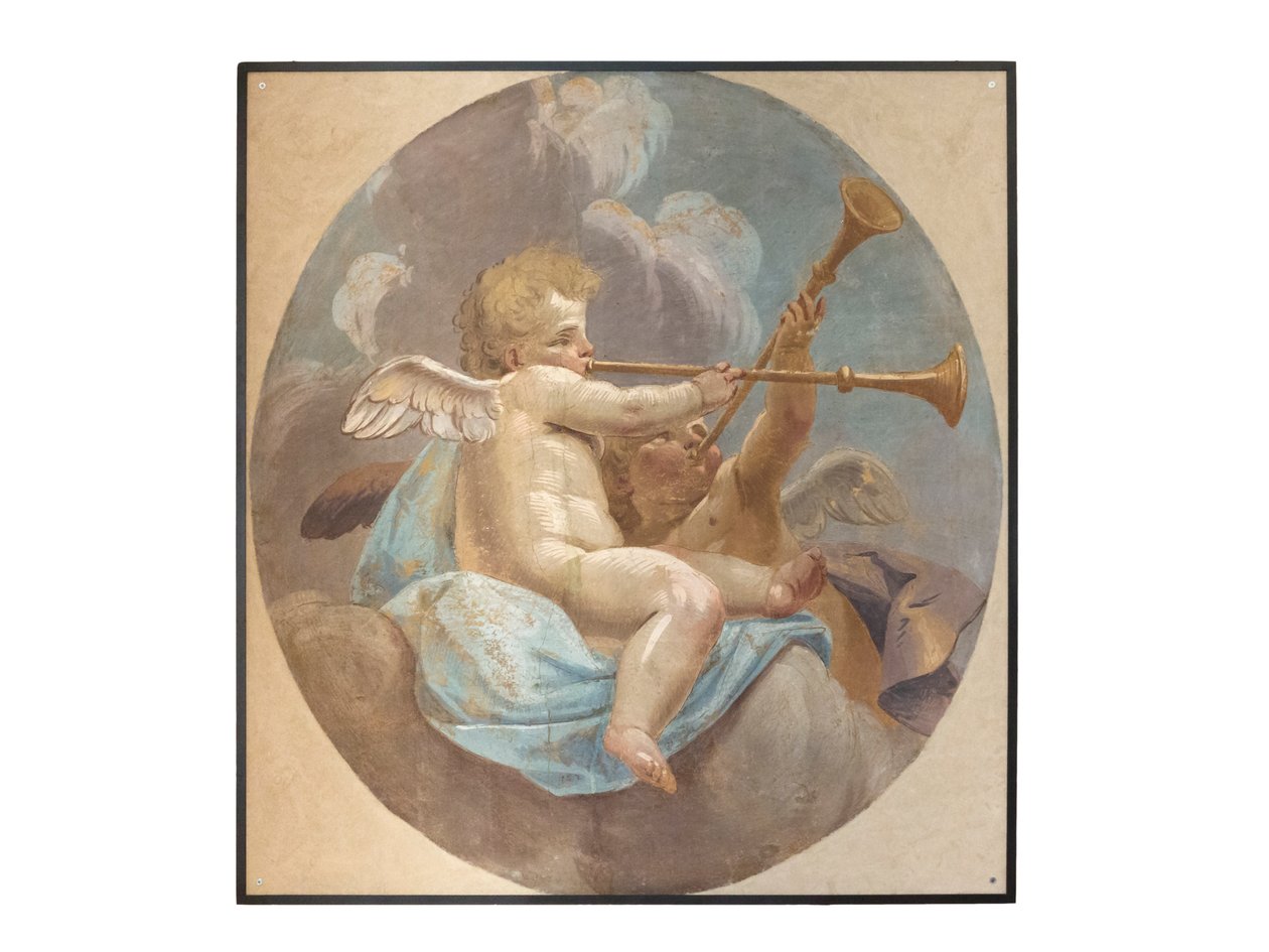 Frescos of angels, originally from St. Augustinus church by Vittorio Maria Bigari