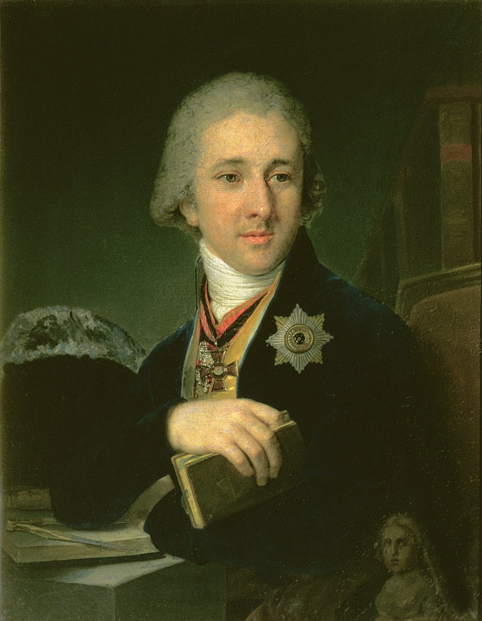 Portrait of the author Alexander Labsin, 1816 by Vladimir Lukich Borovikovsky