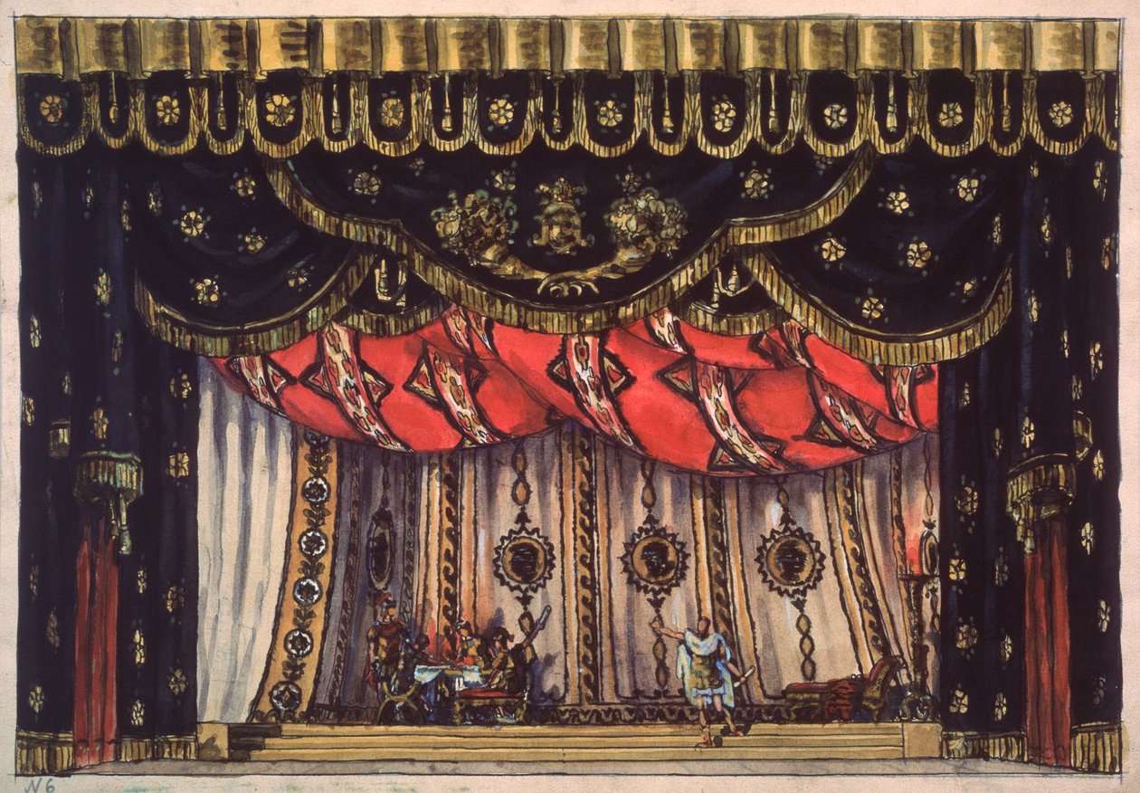 Stage Design for the Play The Destroyer of Jerusalem by Arvid Jarnefelt by Vladimir Alexeyevich Shchuko