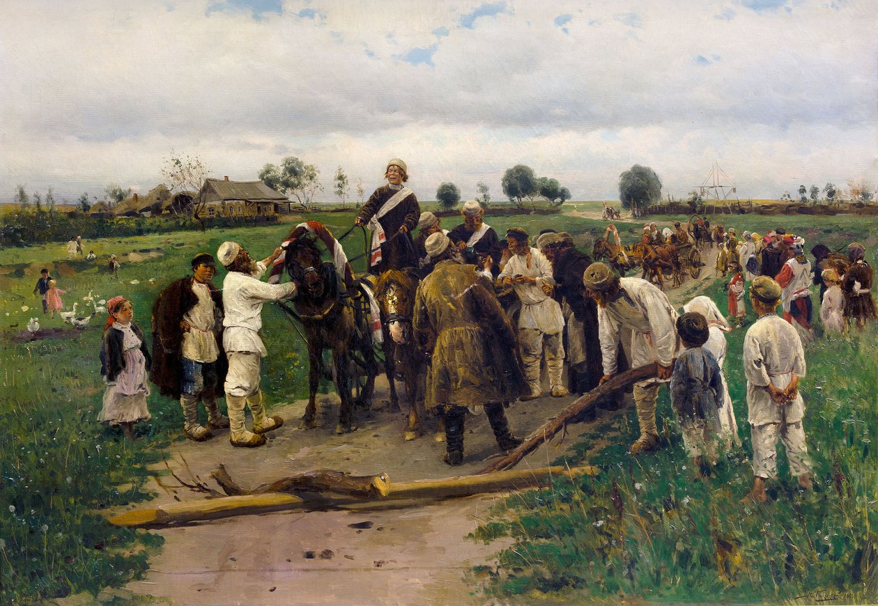 Paying a Ransom for the Bride by Vladimir Egorovic Makovsky