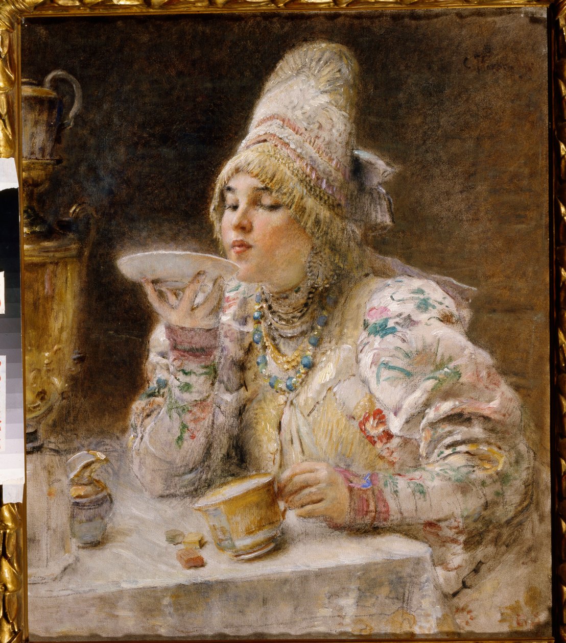 Tea Time by Vladimir Egorovic Makovsky