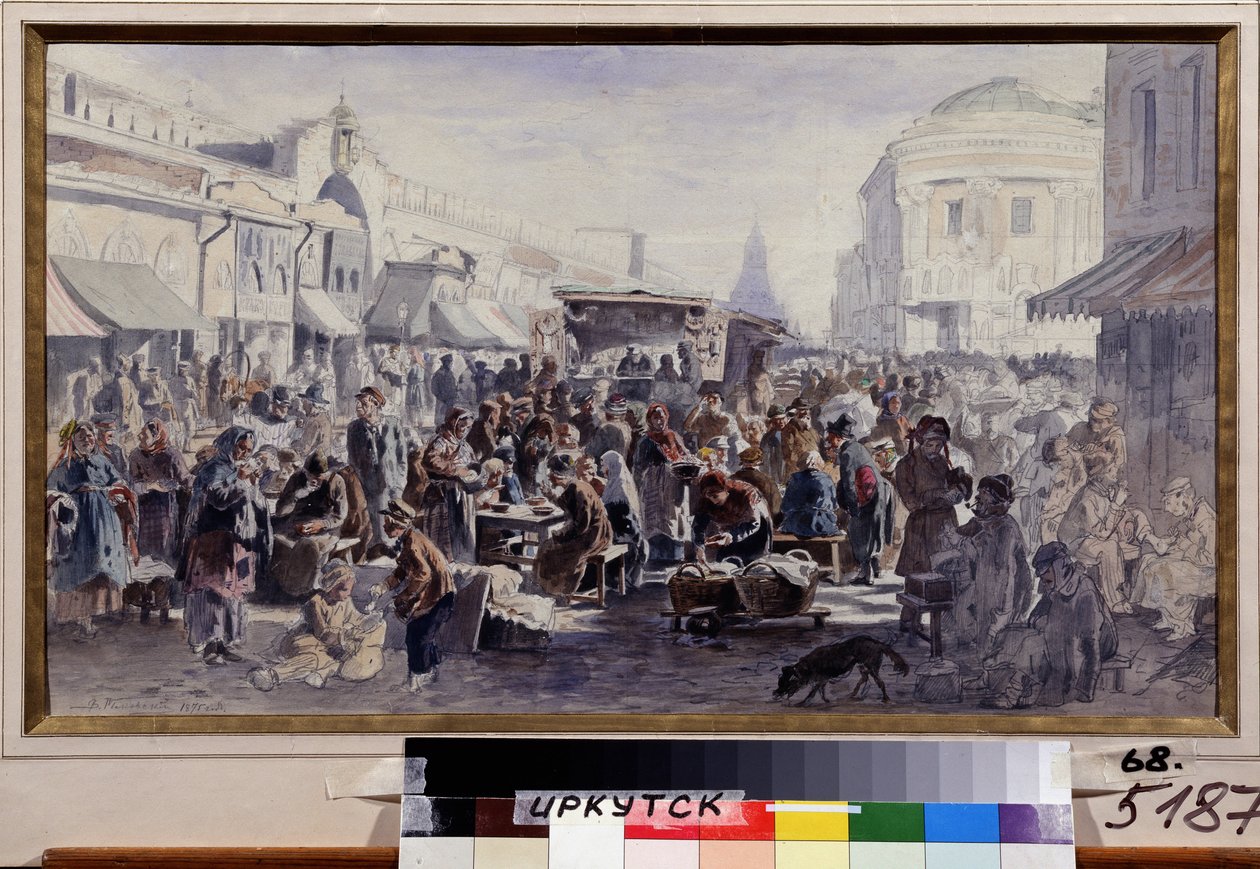 The Second Hand Market In Moscow by Vladimir Yegorovich Makovski