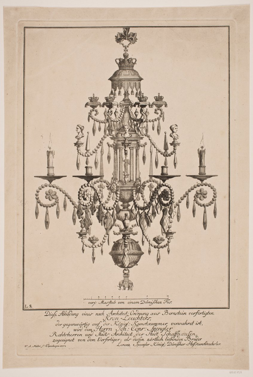 A Chandelier by W.A. Müller