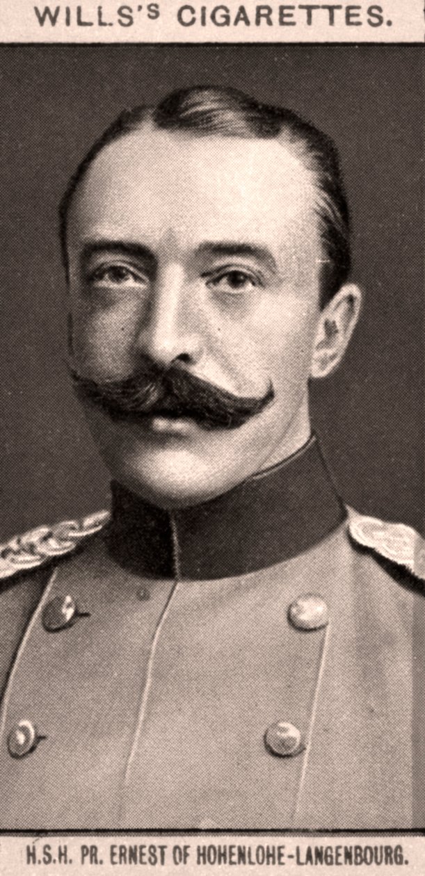 H.S.H, Prince Ernest of Hohenlohe-Langenbourg, 1908 by WD and HO Wills