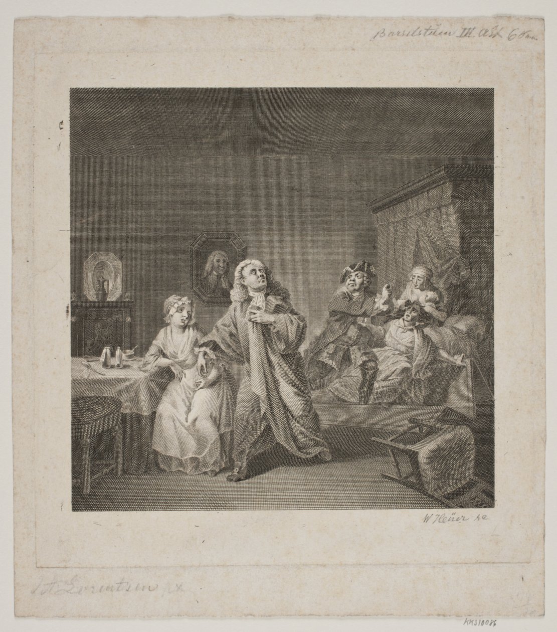 Maternity Room III. Act 6. Scene. Engraving after Lorenzen
