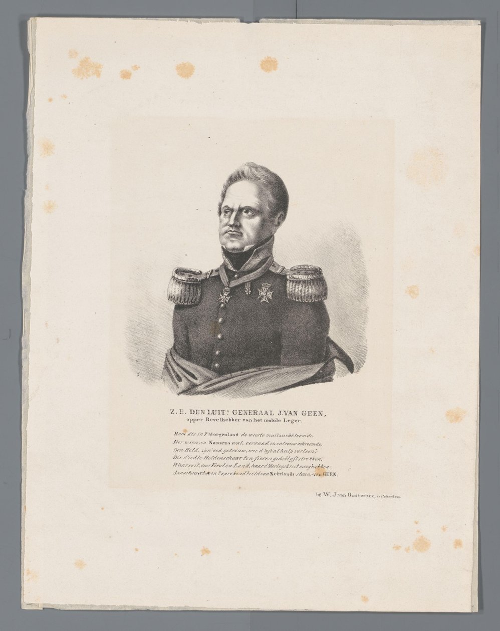 Lieutenant General J. van Geen, Commander-in-Chief of the Mobile Army by W.J. van Oosterzee