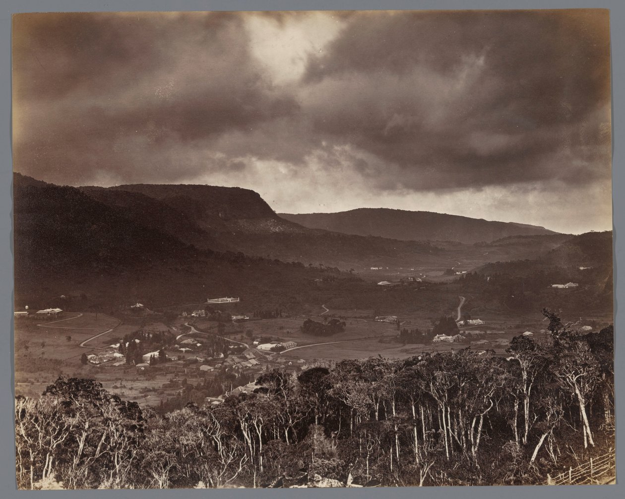 View of Nuwara Eliya from Oliphant Estate, Ceylon by W.L.H. Skeen and Co.